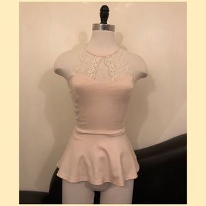 Lace neck top NWT SMALL Charlotte Russe